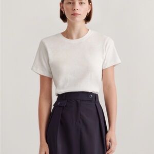 Quince Cream Short Sleeve Tee New Without Tags